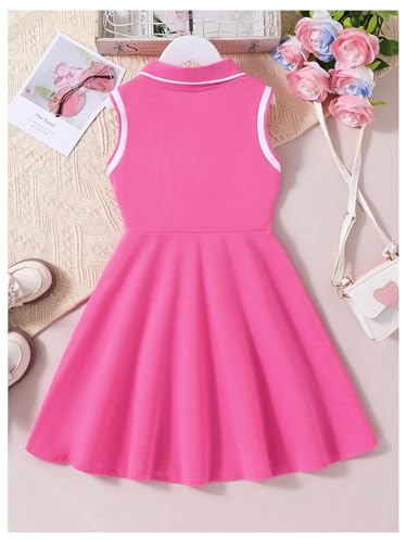 WDIRARA Girl's Heart Print Ruffle A Line Short Dress Collar Neck Sleeveless Tank Dresses2