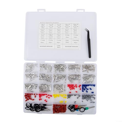 Kit di 500 perni di collegamento con guarnizioni per cavi per uso elettrico automobilistico e riparazioni 1/1 5/1 8/2 2/2 8/3 5 mm