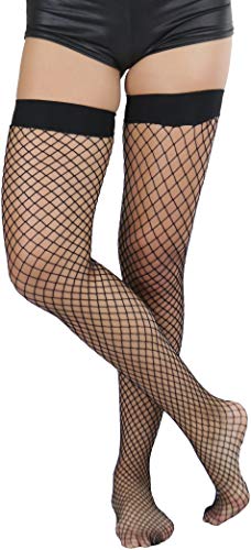 Image of ToBeInStyle Womens Versitile and Stylish Every-day Fishnet Thigh Highs
