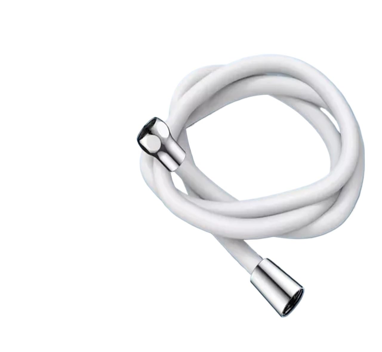 Flexible de douche en silicone blanc 1.5m de qualité supérieure robuste - 8