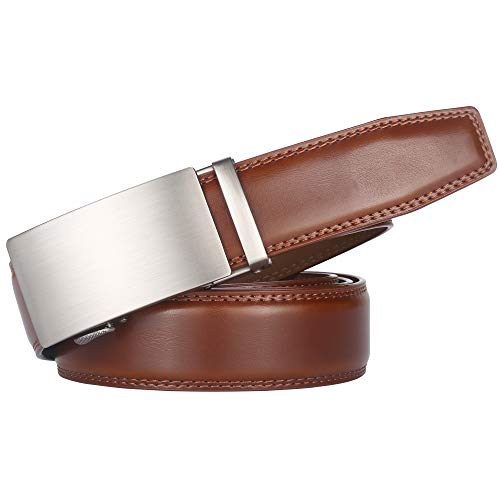 Image of Lavemi Men's Real Leather Ratchet Dress Belt with Automatic Buckle,Elegant Gift Box