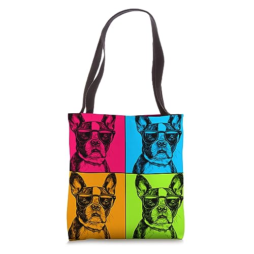 Bolso Tote con Diseño de Perro Boston Terrier miniatura 1