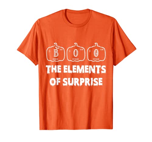 Halloween BOO Primary ELEMENTS OF SURPRISE Science Maglietta