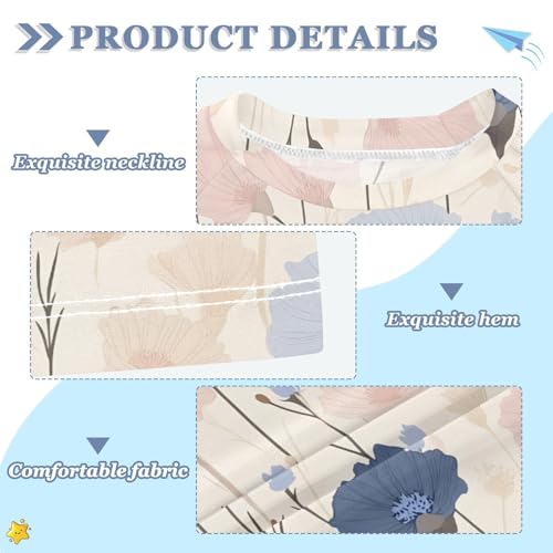 ALAZA Kids Rash Guard Girls Toddler Swim Shirts Short Sleeve Pastel Flowers UPF 50+ 3T3