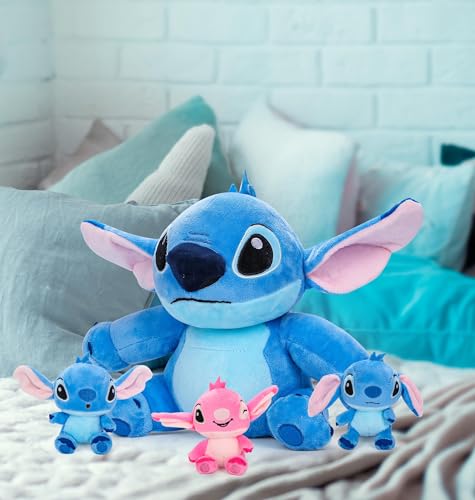 Tigiemap PLUSH-SDZ 4Pcs Cartoon Stich Plush - 12 Inch Alien Mommy Plush With 3 Baby Monsters Stuffed Plush Toy Throw Pillow Gift thumb #4