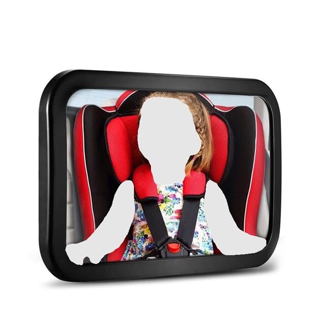 Image of Safety Baby Car Mirror for Travel Shatterproof Back Seat Mirror 360 Degree Rotatable