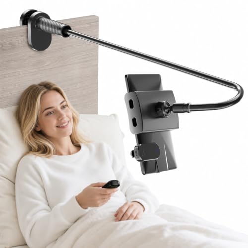 Kefotic Gooseneck Tablet Holder for Kindle Reading in Bed with Page Turner Remote Hands Free Desk Bedside Lazy Arm Stand for Kindle Accessories Gifts for Readers