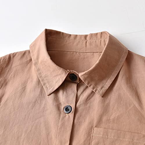 1 to 5 Years Kids Sport Outwear Toddler Boys Long Sleeve Winter Shirt Tops Coat For Babys Clothes Coffee Colours2