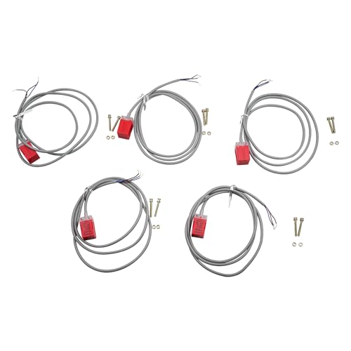 Interruptor inductivo de sensor de proximidad Fotek de 3 cables CC 10-30 V 150 mA PS-05N NPN Distancia de detección abierta, interruptor de proximidad de 5 mm (paquete de 5)