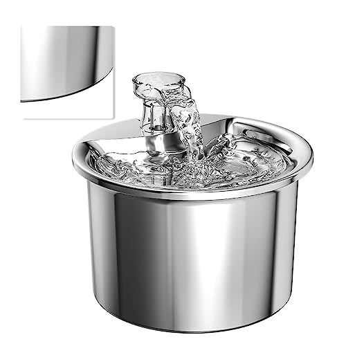 Fuente de agua automática para gatos de acero inoxidable miniatura 2