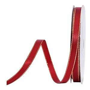 10yd Kerst Lint voor Geschenken Grosgrain Satijnen Stof Lint Set voor Xmas Cadeaupapier, Haarelastiekjes Maken, Craft…