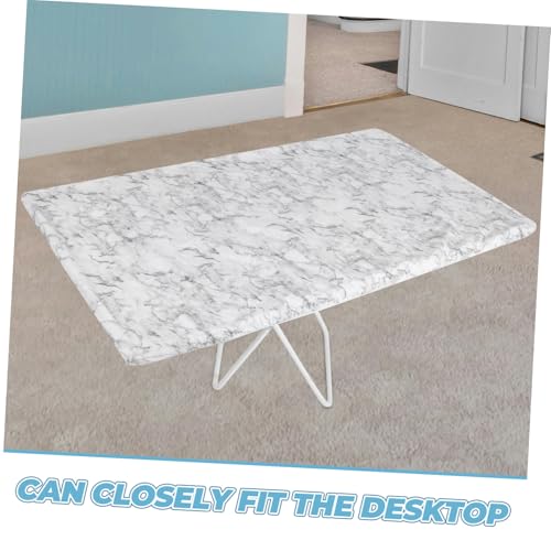 Housse de table élastique PVC 76 x 183 cm Milisten nappe ajustée imperméable - 4