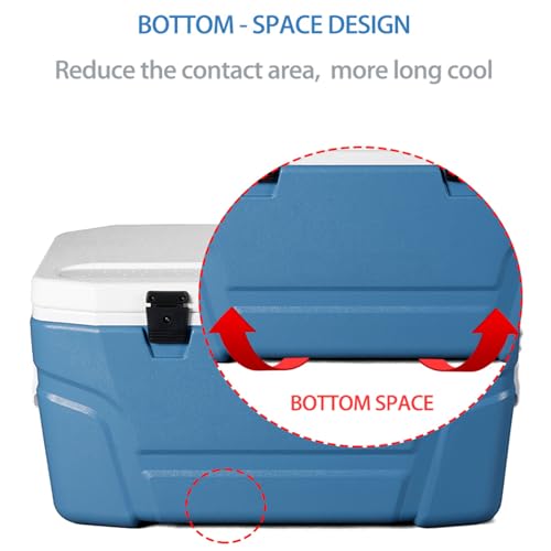 Caja térmica aislada para mariscos, caja de hielo grande de plástico para uso al aire libre, perfecta para peces, alimentos, fiestas, camping y actividades de playa