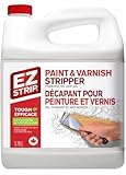 EZ Strip Professional Strength Paint and Varnish Stripper - 3.78L - Strips Paint, Latex, Polyurethane, Shellac, Varish, Acrylic and More - No Methylene Chloride No NMP Powerful No Drip Gel Formula