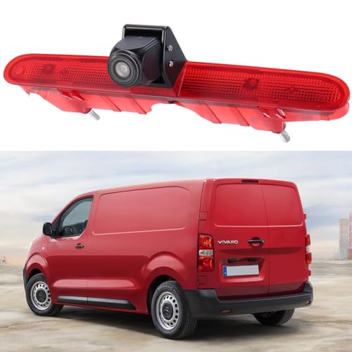 HD Reverse Camera Car Third Roof Top Mount Brake Light HD Rear View Reversing Camera Replacement for Peugeot Partner 2 II Tepee Rifter 2008-2016/Citroen Berlingo 3 III 4 IV B9 Kasten ab Bj 2008-2020