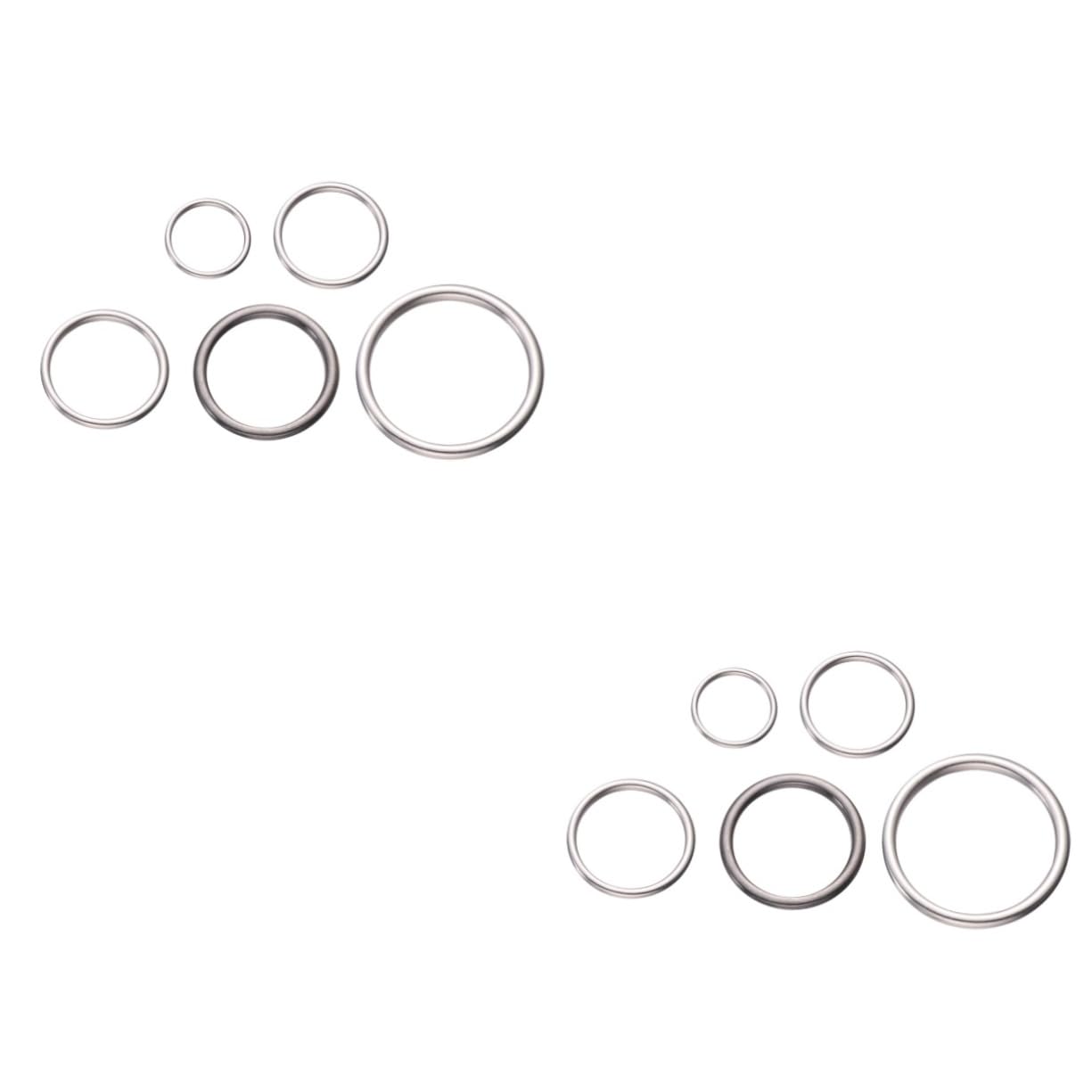 NUOBESTY Kit Per La Creazione Di Gioielli in Metallo 2 Set 5 Misure Robusti E Rotondi Con Chiusura A Scatto Per Lartigianato Di Gioielli 50 Pezzi * 2