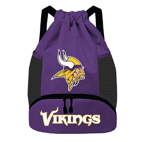 Image of NFL Minnesota Vikings Cinch Bag - Standard Logo Drawstring Backpack