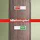 WUSJCOF 1PCS Frei-Besetzt Schilder Klebeschild Mit Schieber und Festhaltemagneten für Toilette, Wartezimmer, Besprechungsräume, Raumstatus (Raumschild)(Festhaltemagneten,Und Klebefläche)