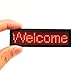 Red LED Name Tag, 44x11 Pixels Rechargeable LED Business Card Screen with USB Programming Digital Sign Display for Restaurant Shop Exhibition Nightclub Hotel
