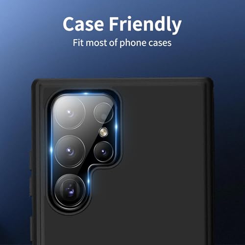 Image of U.T.Z For Samsung Galaxy S25 Ultra Camera Lens Protector, 3D Lens Protectors, Scratch-Resistant Tempered Glass, Samsung Galaxy S25 Ultra Lens Cover Case Friendly, 1 Set, Black