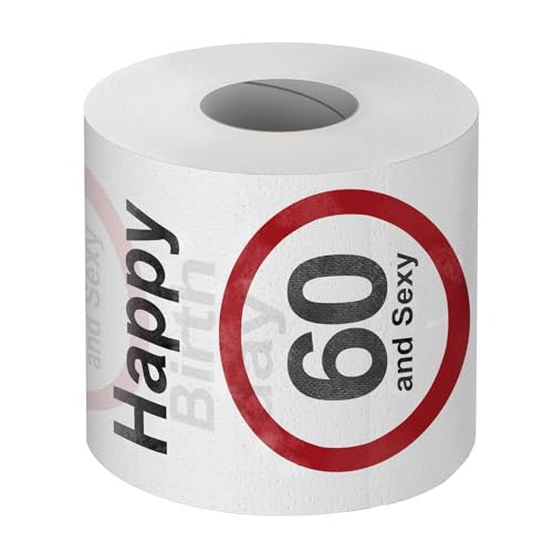 GOODS+GADGETS Lustiges Fun Klopapier zum 60. Geburtstag Toilettenpapier Geschenkartikel Geburtstags-Dekoration 60 und Sexy!