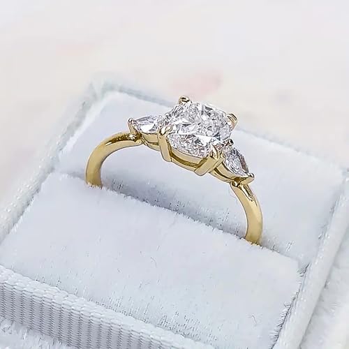 Cushion Shaped Cubic Zirconia Rings for Women Fashion Contracted Design Wedding Accessories3