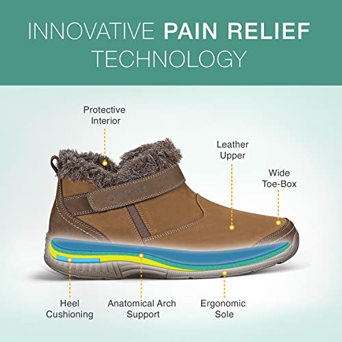 Orthofeet Proven Plantar Fasciitis Foot Pain Relief Arch Support Orthopedic Diabetic Zipper Non-Slip Women's Ankle Boots Siena #TOP2