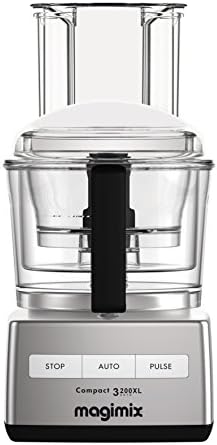 Magimix Compact 3200 XL Chrome 650 Watt Food Processor with Recipe Book
