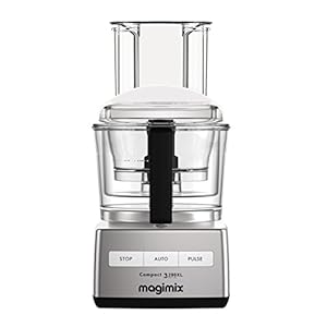 Magimix Compact 3200 XL Chrome 650 Watt Food Processor with Recipe Book