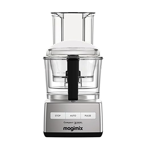 Magimix Compact 3200 XL Chrome 650 Watt Food Processor with Recipe Book