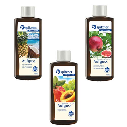 Preisvergleich Produktbild spitzner Saunaaufguss Vorteilspack 3er Ananas Früchtetraum Granatapfel je 190ml