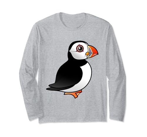 Cute Cartoon Atlantic Puffin Birdorable Bird Long Sleeve T-Shirt