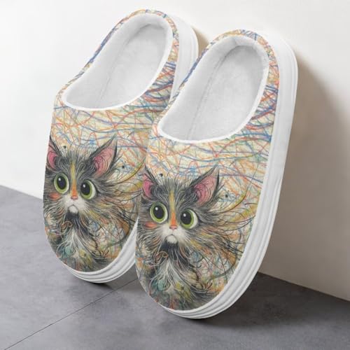 Cotton Slippers for Women Fuzzy Scuff Foam Indoor House Shoes Soft Comfortable Warm Home Slippers for Women4