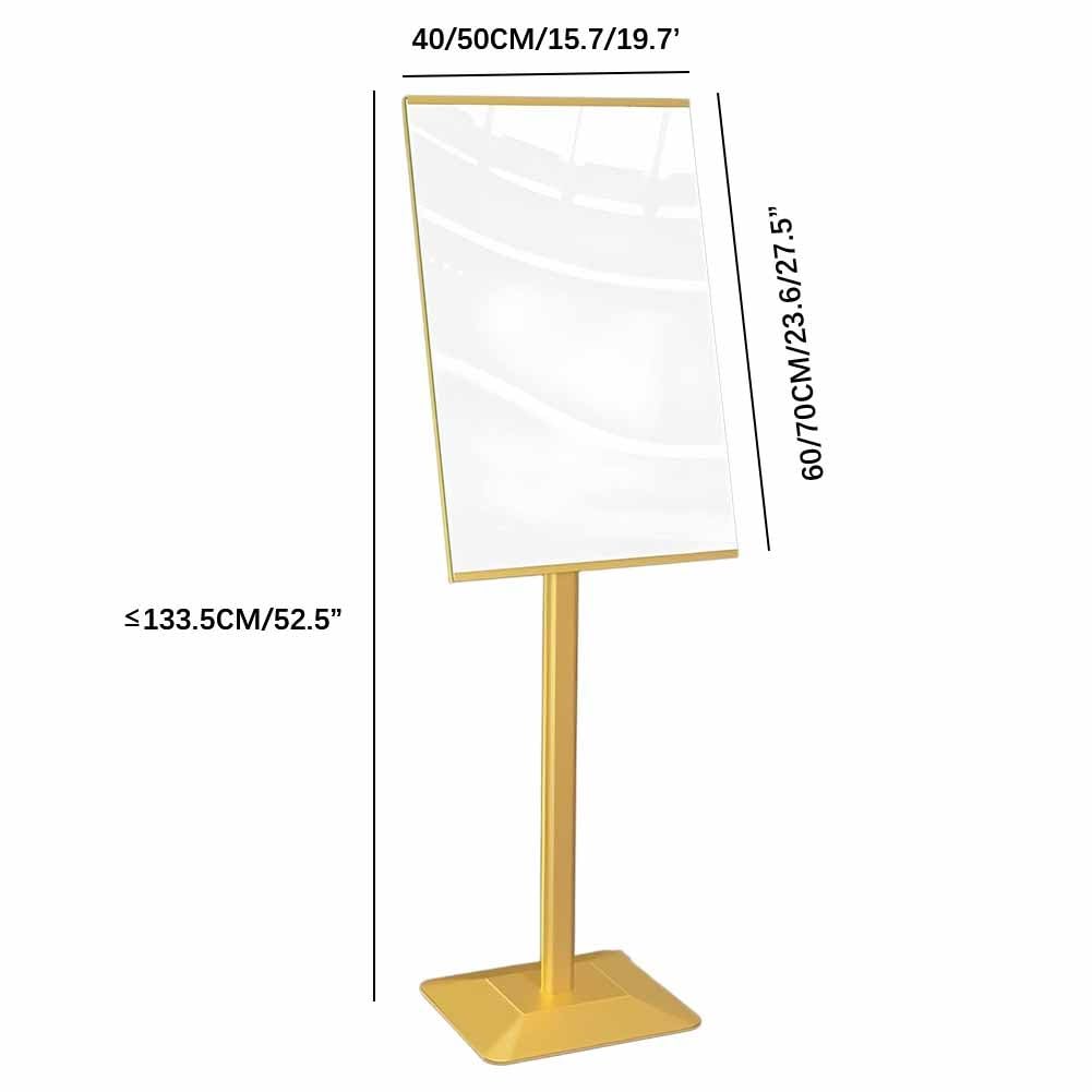 Soporte for letreros, paquete de 1, pedestal ajustable for carteles, for tablero y espuma, con base antideslizante for ferias comerciales.(Silver,50X70 CM)