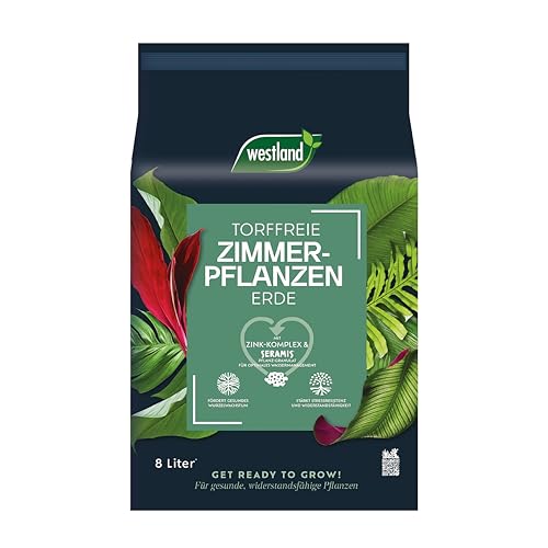 Westland Zimmerpflanzen Erde, 8 l – Erde mit Tongranulat für EIN gesundes Wachstum, Blumenerde für eine ideale Wasser- und Nährstoffverteilung
