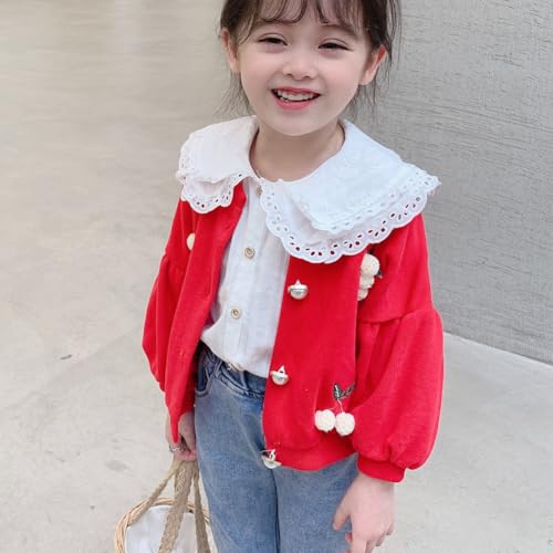 Long Sleeve Peter Pan Collar Little Girls Blouse Button Down Casual Toddle Cotton Outfits for Spring Autumn4