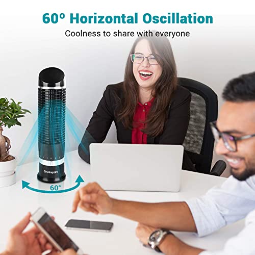 Dr.prepare Oscillating Tower Fan, Desk Table Fan With 3 Speeds, Quiet Cooling, 60° Oscillation, 16 Inch Personal Small Bladeless Fan Cooling Fan For Bedroom Home Office Desktop #TOP3