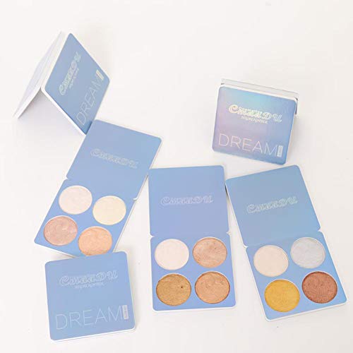 image for Lucoss Shimmer Highlighter Powder Palette, Illuminator Powder Palette 