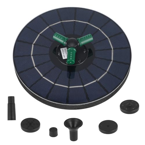 KAILIKETIY 太陽光発電池噴水 ソーラーポンプ搭載 水循環式バードバス噴水 ガーデン プール 園用 自動作動 水不足保護機能付き