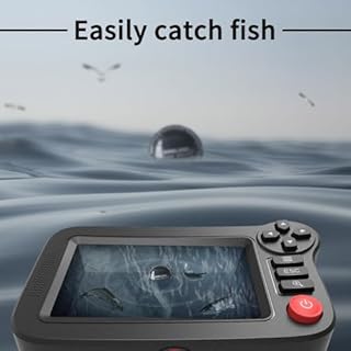 Fish Finders Depth Finders for Boats Wireless Color LCD XF-08 – Smart Portable Sonar Sensor with 164ft Depth Detection, Real-Time Scanning, Temperature Display for Lake, River, Fishing Accessories