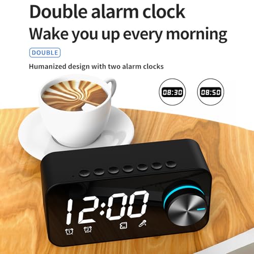 Reloj despertador para mesita con altavoz inalámbrico para música en el dormitorio infantil 6