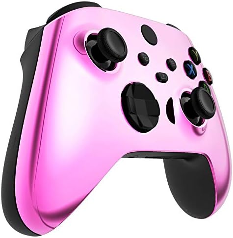 eXtremeRate Wymiana Front Housing Shell dla Xbox Series X Controller, Chrom Różowy Niestandardowy Cover Faceplate dla Xbox Series X Controller - Controller Nie Jest Wliczony W Cenę
