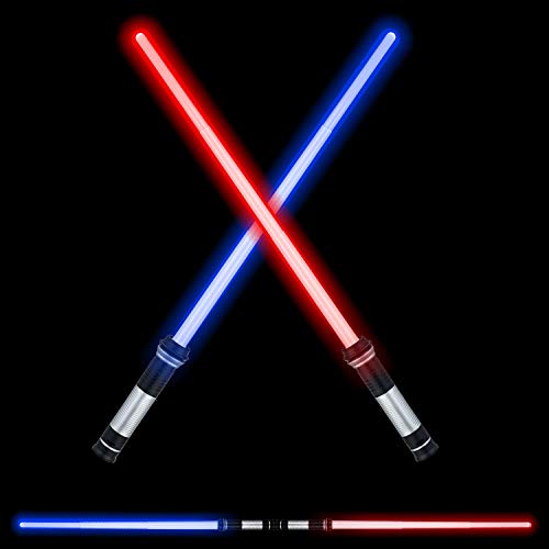 FEROXO LED Light Saber Glow Sword - 2-in-1 FX Double Bladed Dual Sabers