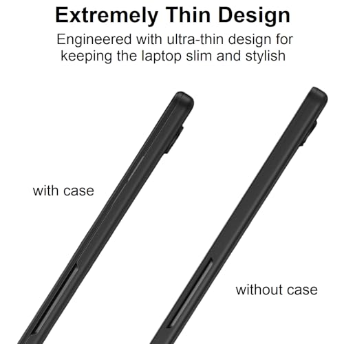Image of Midkart Matte Finish Case Compatible with MacBook Neo 13 inch 2026 Release Model A3404 A18 Pro Chip Ultra Thin 3 in 1 Kit Exact Fit Fingerprints Resistant Protective Hard Shell Cover, Black Clear