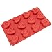 Freshware SM-110RD 12-Cavity Silicone Mini Valentine Heart Muffin, Brownie, Cornbread, Cheesecake, Pudding, Jello Shot and Soap Mold