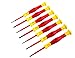 C.K T4897 Vde Precision Screwdriver, Red/Yellow/Black, Set of 7 Pieces