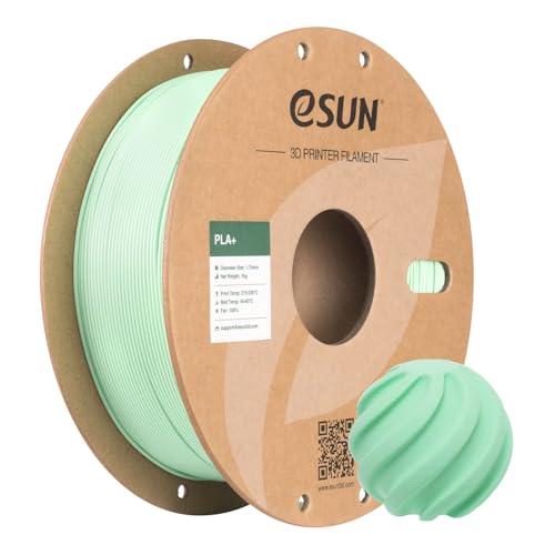 Image of eSUN PLA+ Filament 1.75mm, 3D Printer Filament PLA Plus, Dimensional Accuracy + /- 0.03mm, 1KG Spool (2.2 LBS) 3D Printing Filament for 3D Printers, Mint Green