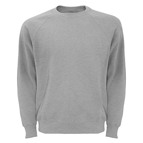 Fruit of the Loom Raglan Sweatshirt Felpa, Grigio mélange, S Uomo