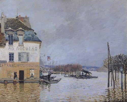 Impression toile Le Déluge à Port Marly d'Alfred Sisley pour la décoration de votre salon