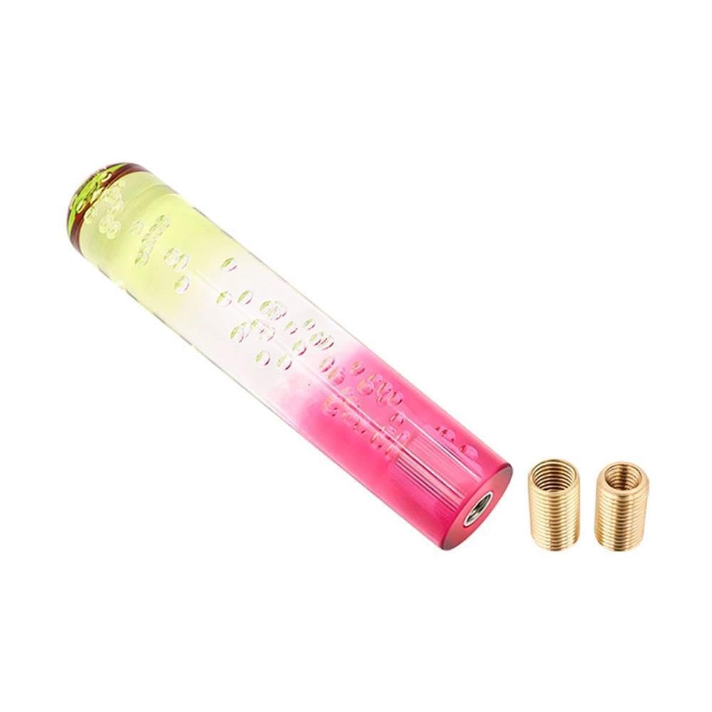 HYASDBWE Car Modification 15cm Universal Gear Shift Knob Crystal Bubble Car Styling Manual Shift Stick Gear Knob Gear Shifter Parts(Green-Pink)
